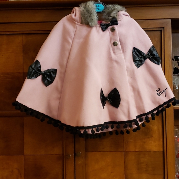 Betsy Johnson Pink 3 PC Jacket-Cape & Pants Set Size 4T - Picture 7 of 11